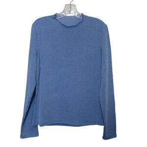 Zanzea Striped Shirt Womens Large Blue White New Long Sleeve